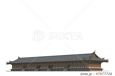 Old japanese building isolated on white background 3d illustration Old japanese building isolated on white background 3d illustration 47077726