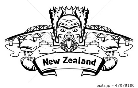 New Zealand Print Design のイラスト素材