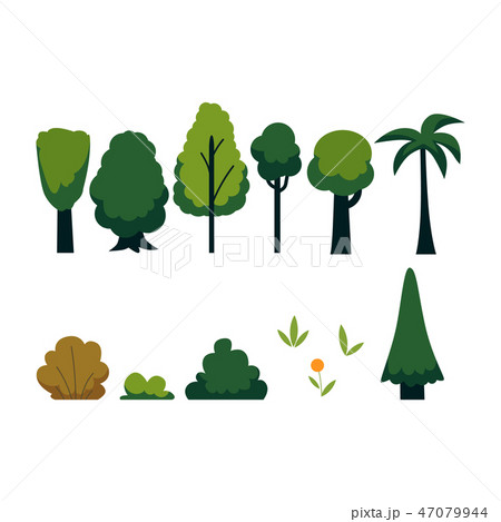 Vector abstract tree with green foliage icon Vector abstract tree with green foliage icon 47079944