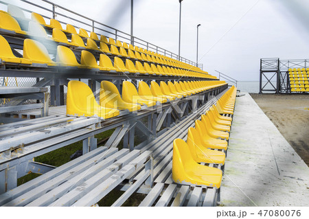 Sports benches at stadium Sports benches at stadium 47080076