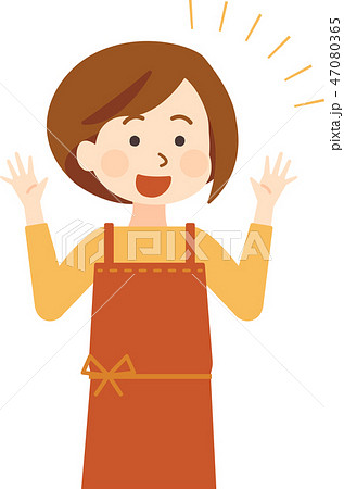 喜ぶ母 右向き 記号付き 喜ぶ母 右向き 記号付き 47080365