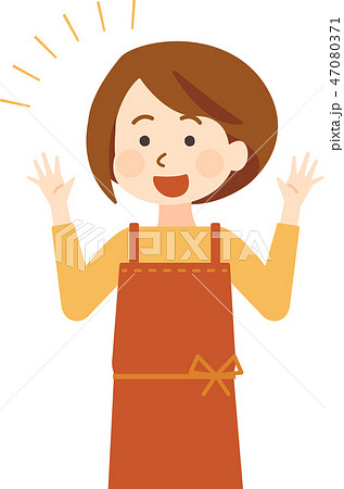 喜ぶ母　左向き　記号付き 47080371