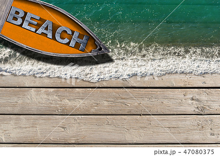 Beach and sea vacation Background with copy space 47080375