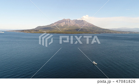 錦江湾と桜島の空撮 錦江湾と桜島の空撮 47081826