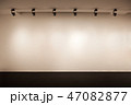 Empty wall with lights for presentation 47082877
