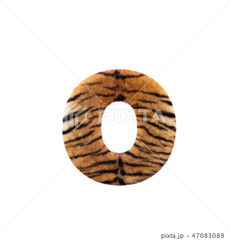 Tiger letter O - Small 3d Feline fur font Tiger letter O - Small 3d Feline fur font 47083089