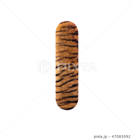 Tiger letter L - Lowercase 3d Feline fur font Tiger letter L - Lowercase 3d Feline fur font 47083092
