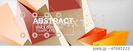 3d polygonal shape geometric background, triangular modern abstract composition 47085223