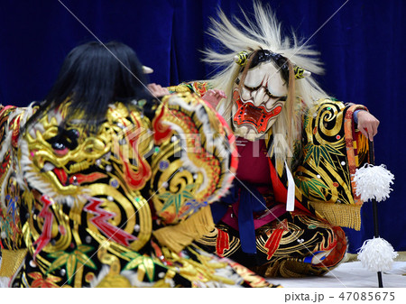 神楽の舞で鬼登場シーン 47085675