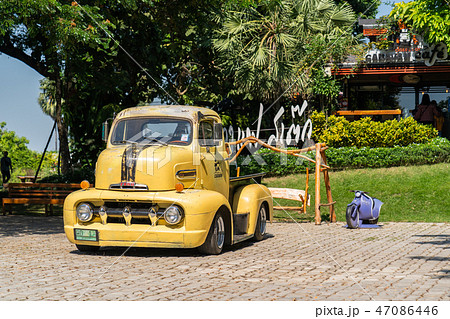1951 Yellow colored  Ford COE pickup truck 47086446