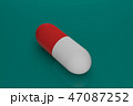3d rendering of red and white pill 47087252