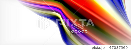 Abstract wave lines liquid fluid rainbow style color stripes background. Artistic illustration for 47087369