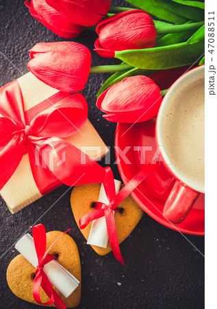 Romantic composition for Valentines Day, Birthday or Mothers Day. 47088511