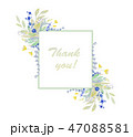 Watercolor herbarium frame with plants.  47088581