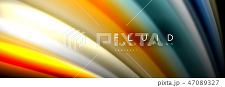 Fluid wave line background or pattern. Geometric technology abstract background. Movement effect. 47089327