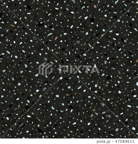 Terrazzo flooring vector seamless pattern in dark colors Terrazzo flooring vector seamless pattern in dark colors 47089615