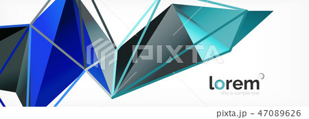 Vector colorful geometric triangle background, crystal banner design 47089626