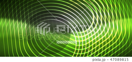 Black and glowing color lines neon design, magin techno template background 47089815