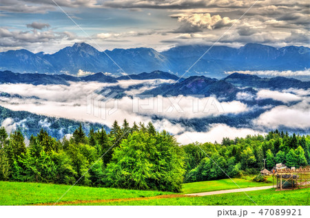 Landscape of the Julian Alps in Slovenia 47089921