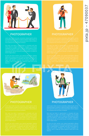 Photographers Taking Picture with Photo Equipment 47090037
