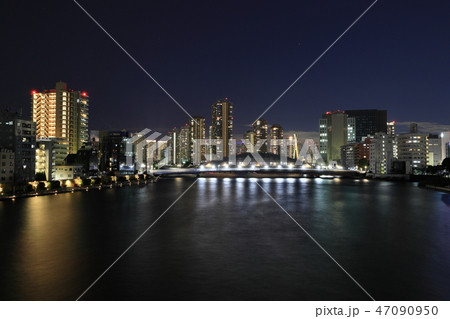 東京の夜景（隅田川大橋から） 47090950