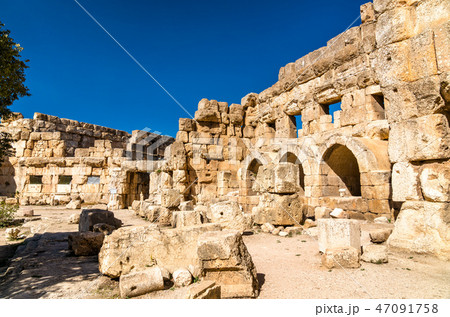 Hexagonal Court of the Temple of Jupiter at Baalbek, Lebanon Hexagonal Court of the Temple of Jupiter at Baalbek, Lebanon 47091758