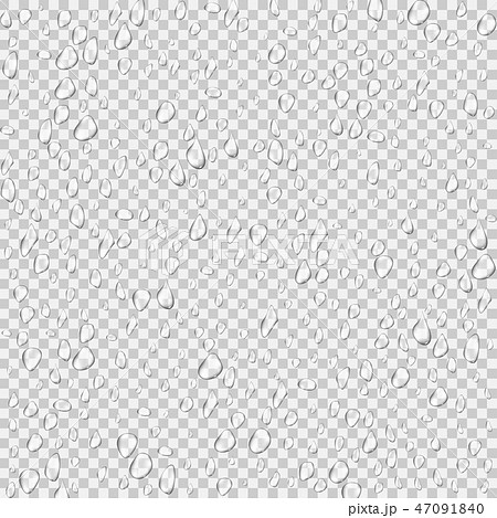 Realistic pure and transparent water drops set with shadow on gray background. Vector illustration Realistic pure and transparent water drops set with shadow on gray background. Vector illustration 47091840