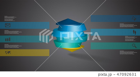 3D illustration infographic template  47092631