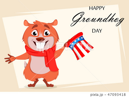 Happy Groundhog day. Funny marmot 47093418