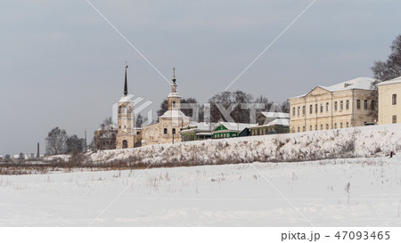 Winter day view of embankment in Great Ustyug Winter day view of embankment in Great Ustyug 47093465