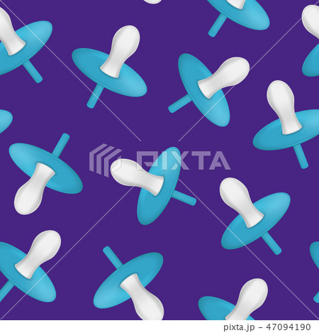 Realistic Detailed 3d Baby Care Nipple Seamless Pattern Background. Vector 47094190