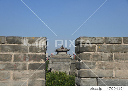 中国 西安 前門・城壁 中国 西安 前門・城壁 47094194