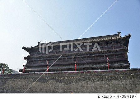 中国　西安　前門・城壁 47094197