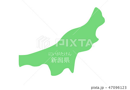 新潟県 地図 イラストのイラスト素材 47096123 Pixta