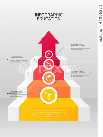 階段 発展 グラフのイラスト素材