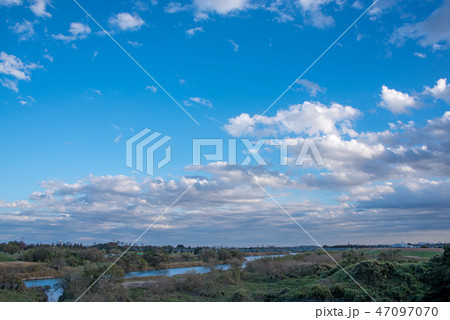 入間川　荒川上江橋より下流　東京方面　旧17号国道 47097070