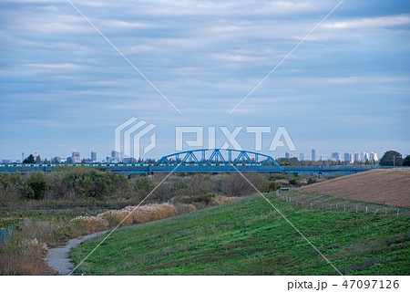 入間川　荒川上江橋より下流　東京方面　JR川越線 47097126
