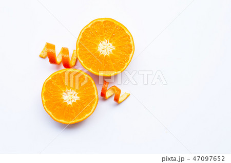 Fresh orange citrus fruits  on white. 47097652