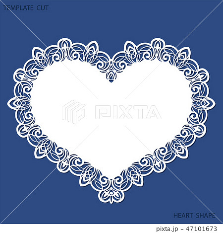 Greeting card with openwork border, paper doily  47101673