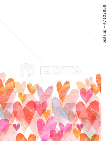 ハート フレーム コラージュのイラスト素材