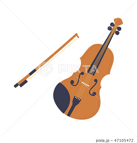 素材 楽器 バイオリン のイラスト素材
