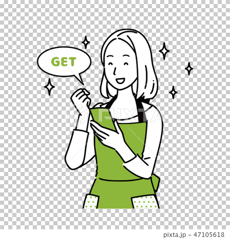 スマホを使用する主婦。 47105618