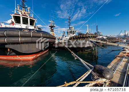Tugboats in the Harbor of La Spezia Italy 47105738