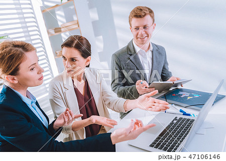 Professional smart women discussing a project 47106146