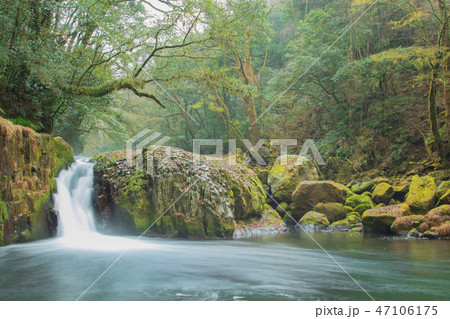 菊池渓谷　黎明の滝　熊本県菊池市・阿蘇市　日本 47106175