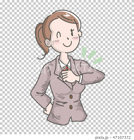 頼りになる会社員 女性のイラスト素材
