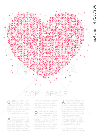 Heart icon Abstract Geometric Square box pixel 47107896