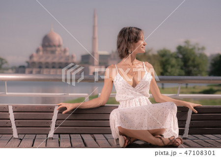 Caucasian Female Tourist in Malaysia 47108301