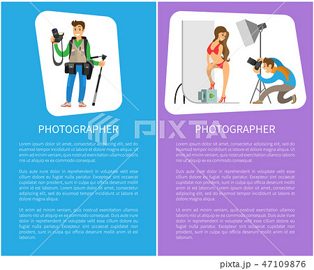 Photographer and Model in Swimsuit in Photo Studio 47109876