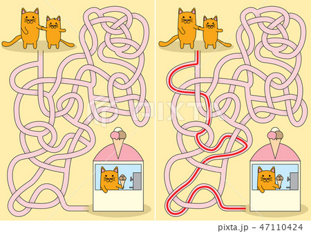 Little cat maze 47110424